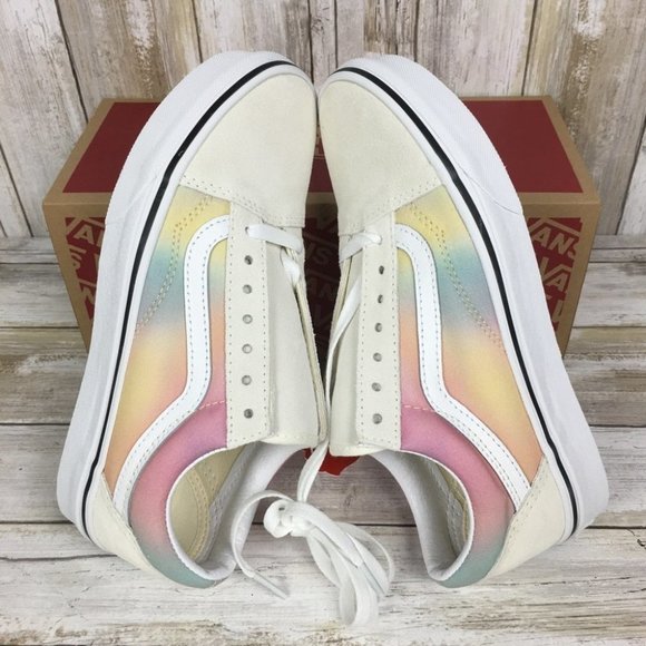 🍭Vans Old Skool Aura Shift Multi True White WMNS - Picture 8 of 12
